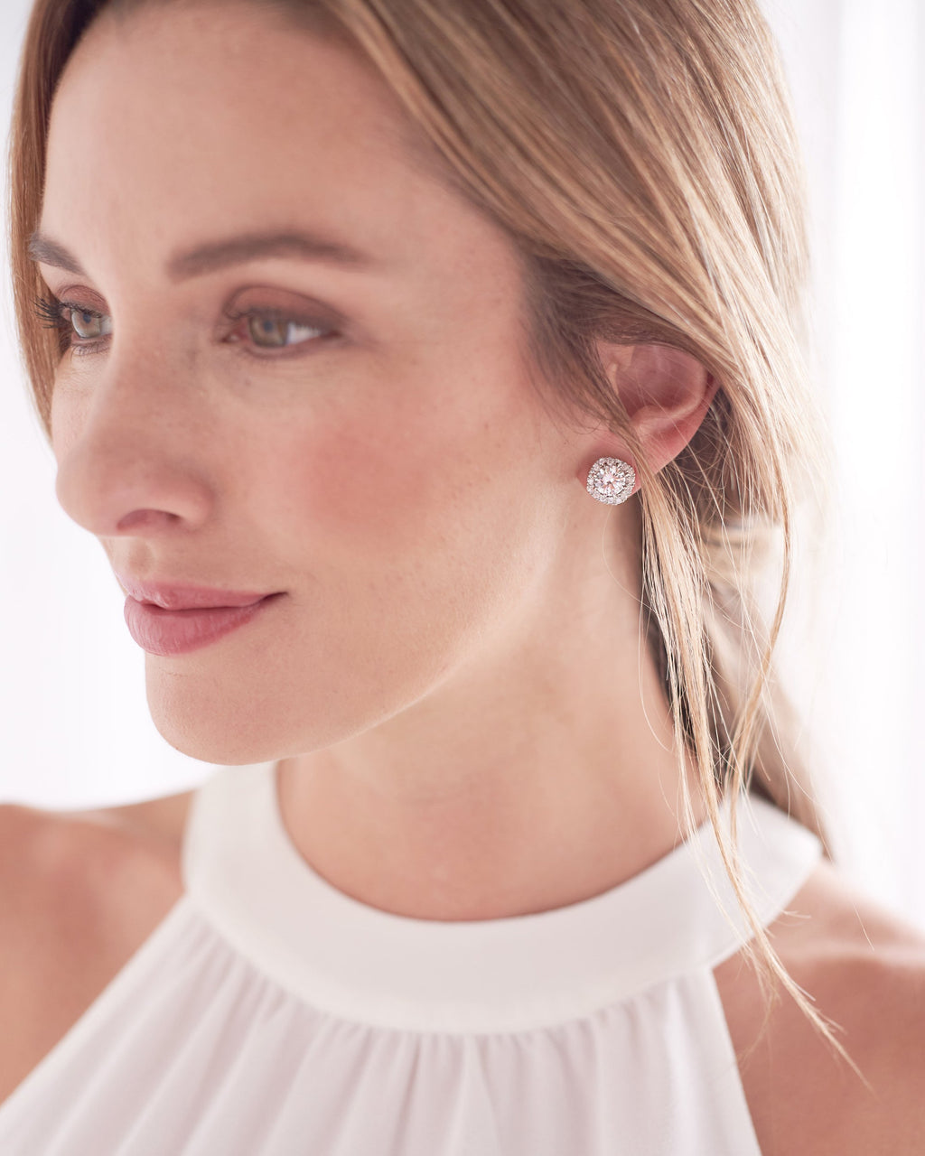 Isla Halo CZ Studs
